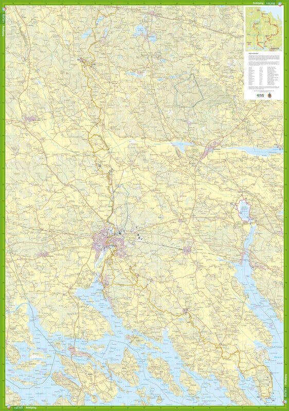 Carte de randonnée - Färnebofjärden & västra Upplandsleden (Suède) | Calazo carte pliée Calazo 