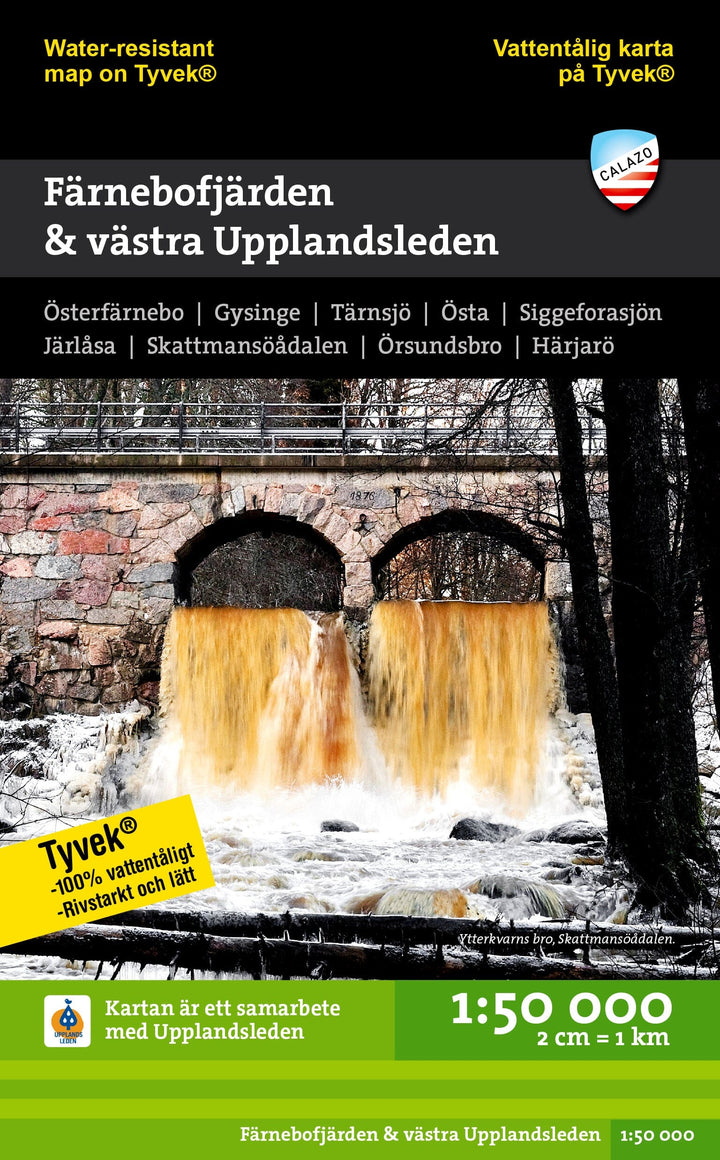 Carte de randonnée - Färnebofjärden & västra Upplandsleden (Suède) | Calazo carte pliée Calazo 