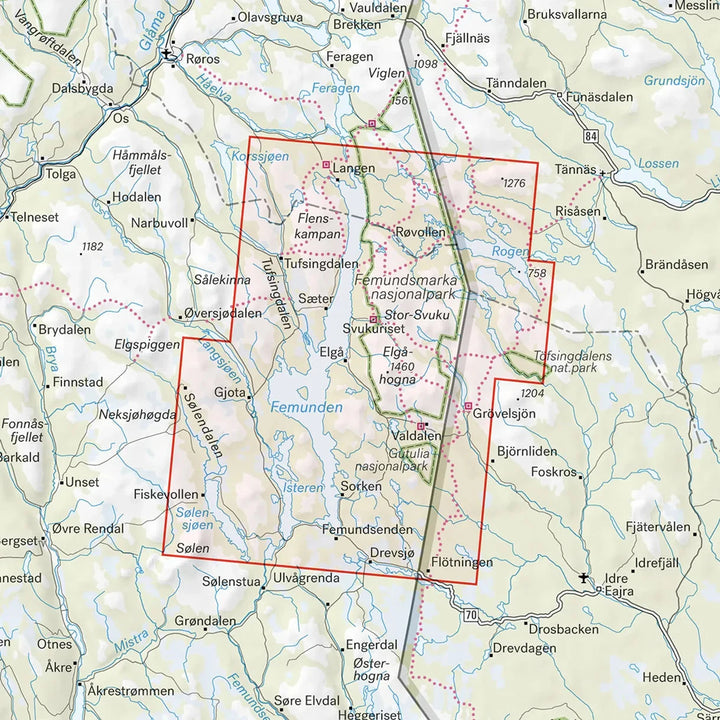 Carte de randonnée - Femundsmarka (Norvège) | Calazo - 1/50 000 carte de randonnée Calazo 