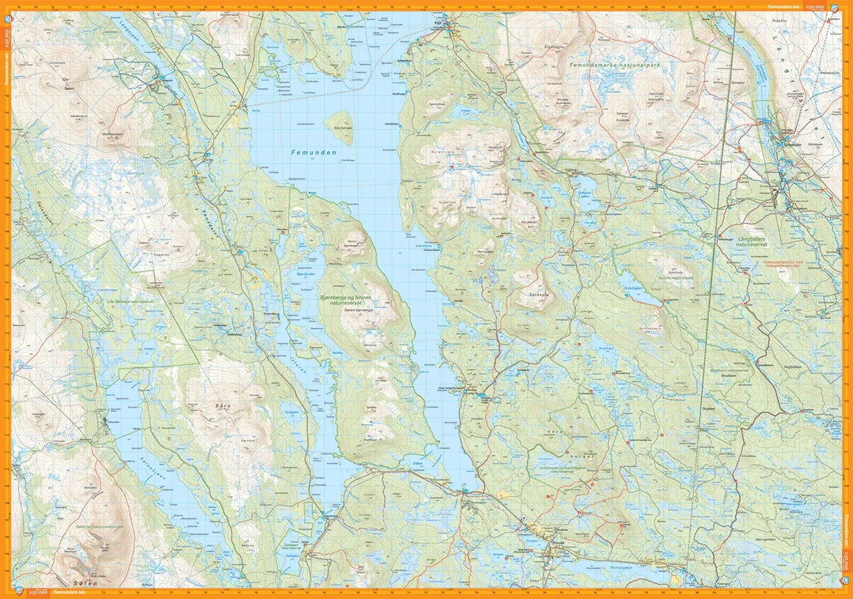 Carte de randonnée - Femundsmarka (Norvège) | Calazo - 1/50 000 carte de randonnée Calazo 