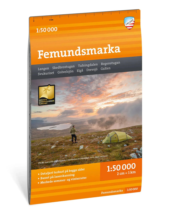 Carte de randonnée - Femundsmarka (Norvège) | Calazo - 1/50 000 carte de randonnée Calazo 