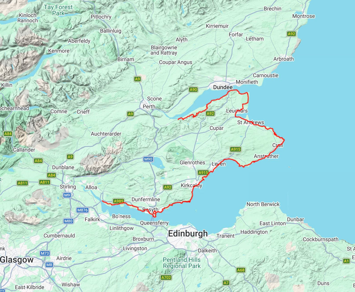 Carte de randonnée - Fife Coastal Path XT40 | Harvey Maps - National Trail maps carte de randonnée Harvey Maps 