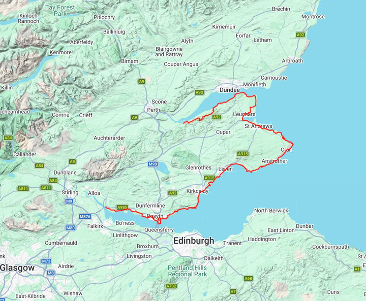 Carte de randonnée - Fife Coastal Path XT40 | Harvey Maps - National Trail maps carte de randonnée Harvey Maps 