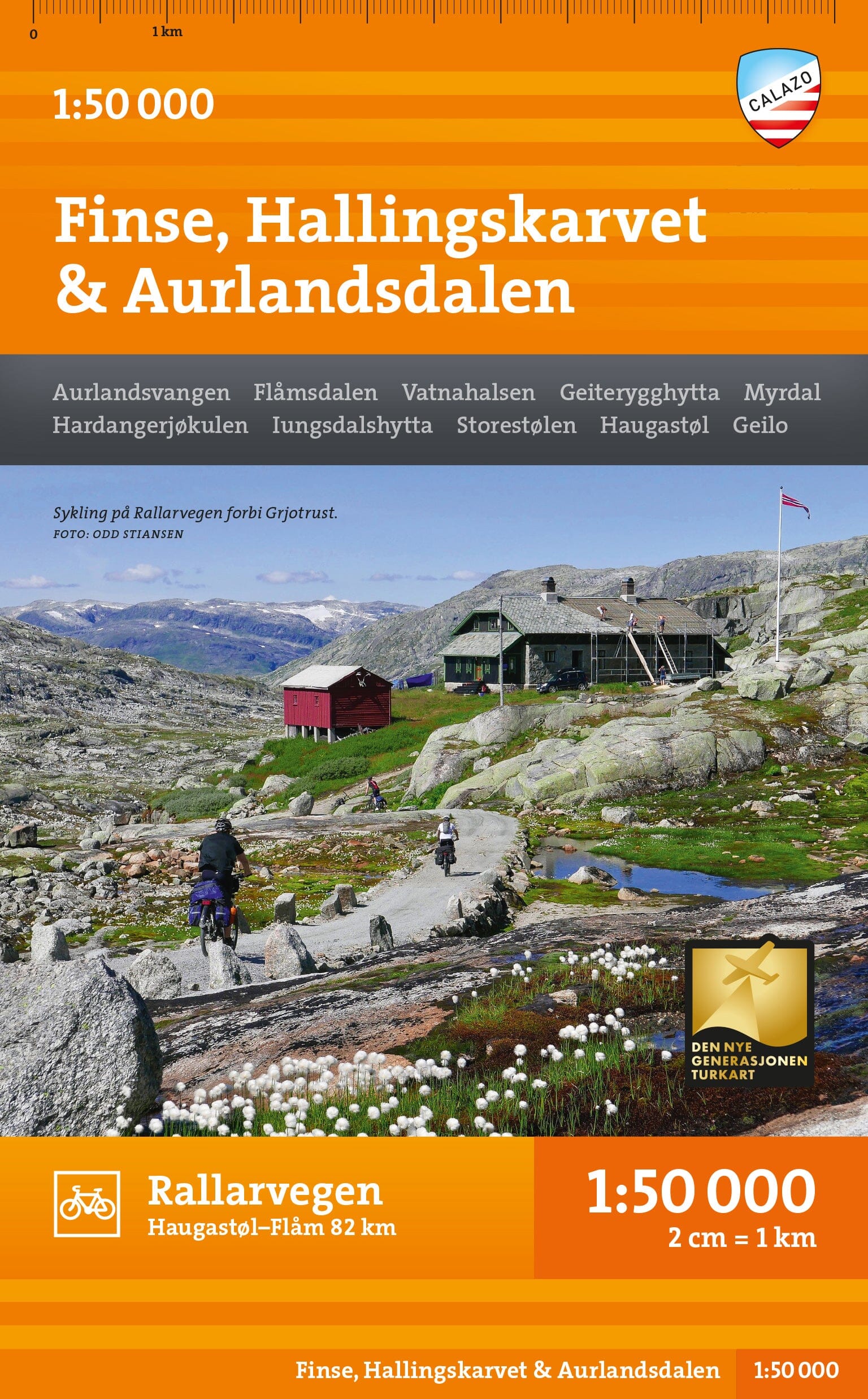 Hiking map - Finse, Hallingskarvet & Aurlandsdalen (Norway