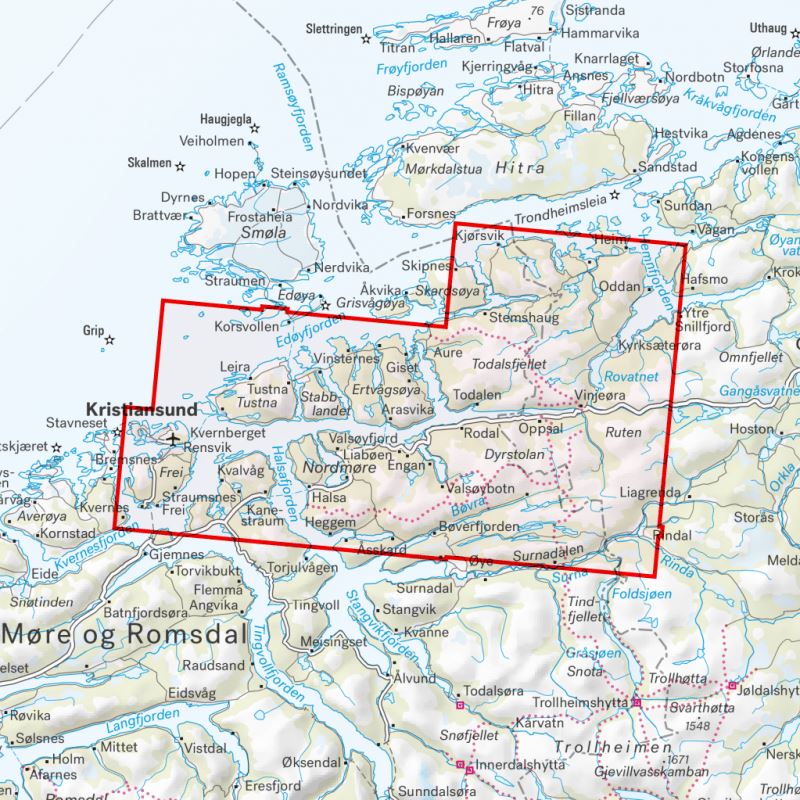 Carte de randonnée - Fjordruta (Norvège) | Calazo - 1/50 000 carte pliée Calazo 
