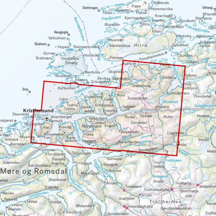 Carte de randonnée - Fjordruta (Norvège) | Calazo - 1/50 000 carte pliée Calazo 
