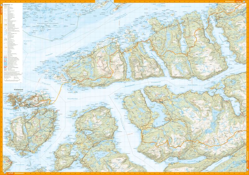 Carte de randonnée - Fjordruta (Norvège) | Calazo - 1/50 000 carte de randonnée Calazo