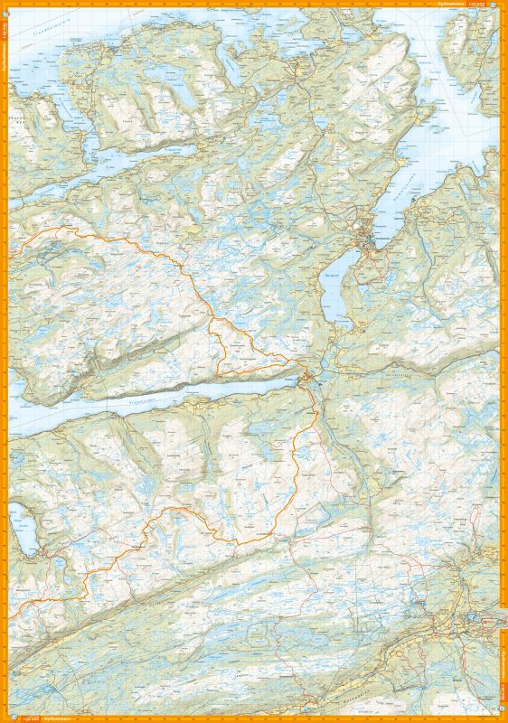 Carte de randonnée - Fjordruta (Norvège) | Calazo - 1/50 000 carte de randonnée Calazo