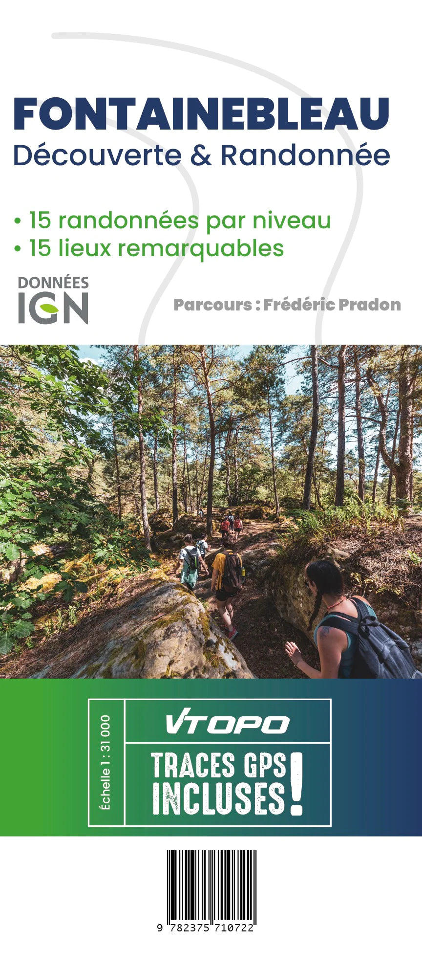 Carte de randonnée - Fontainebleau : découverte & randonnée | VTOPO carte de randonnée VTOPO