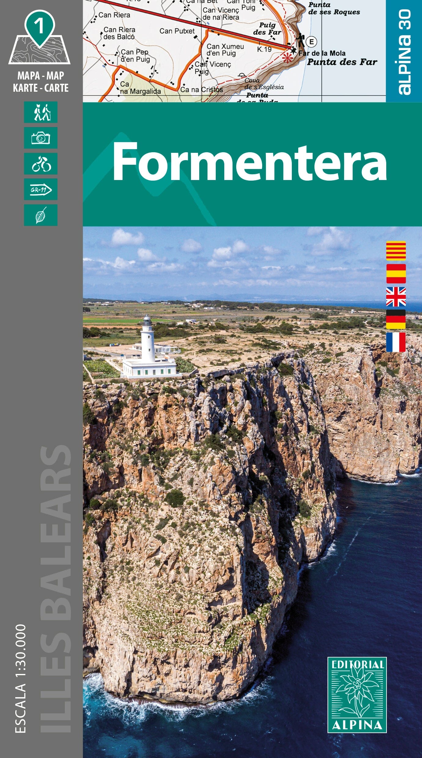 Carte de randonnée - Formentera | Alpina carte de randonnée Editorial Alpina