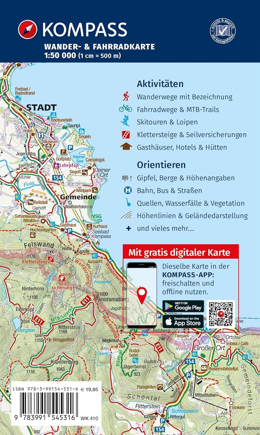 Carte de randonnée - Frise orientale, Frise, Ammerland, Oldenbourg & Wesermarsch | Kompass 410 - 1:50 000 carte de randonnée Kompass