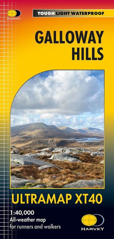 Carte de randonnée - Galloway Hills XT40 (Écosse) | Harvey Maps - Ultramap carte de randonnée Harvey Maps 