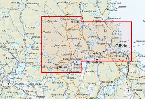 Carte de randonnée - Gävle, Sandviken & Hofors (Suède) | Calazo carte de randonnée Calazo
