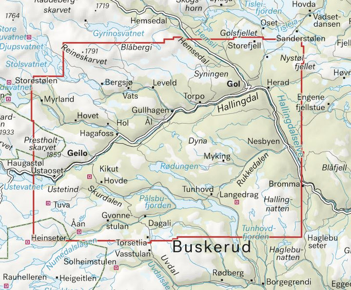 Carte de randonnée - Geilo Gol (Norvège) | Calazo - 1/50 000 carte pliée Calazo 
