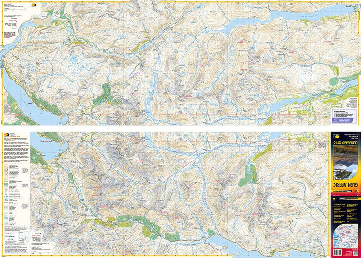 Carte de randonnée - Glen Affric XT40 | Harvey Maps - Ultramap carte de randonnée Harvey Maps 