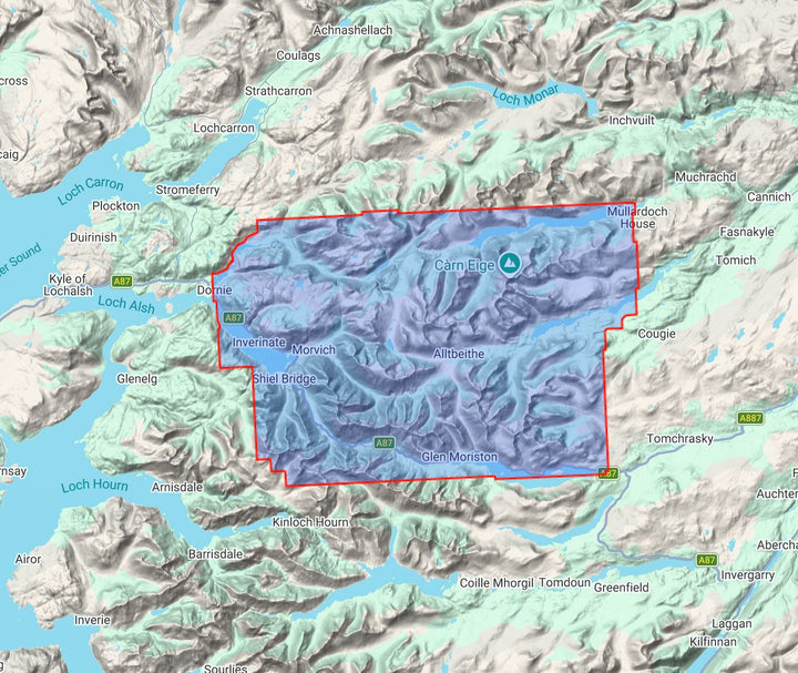 Carte de randonnée - Glen Affric XT40 | Harvey Maps - Ultramap carte de randonnée Harvey Maps 