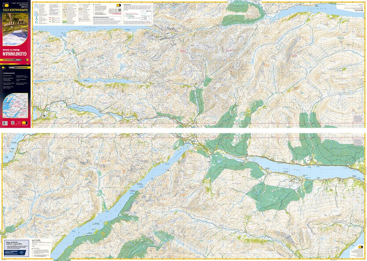 Carte de randonnée - Glenfinnan, Moidart & Gulvain XT25 | Harvey Maps - Superwalker maps carte de randonnée Harvey Maps 