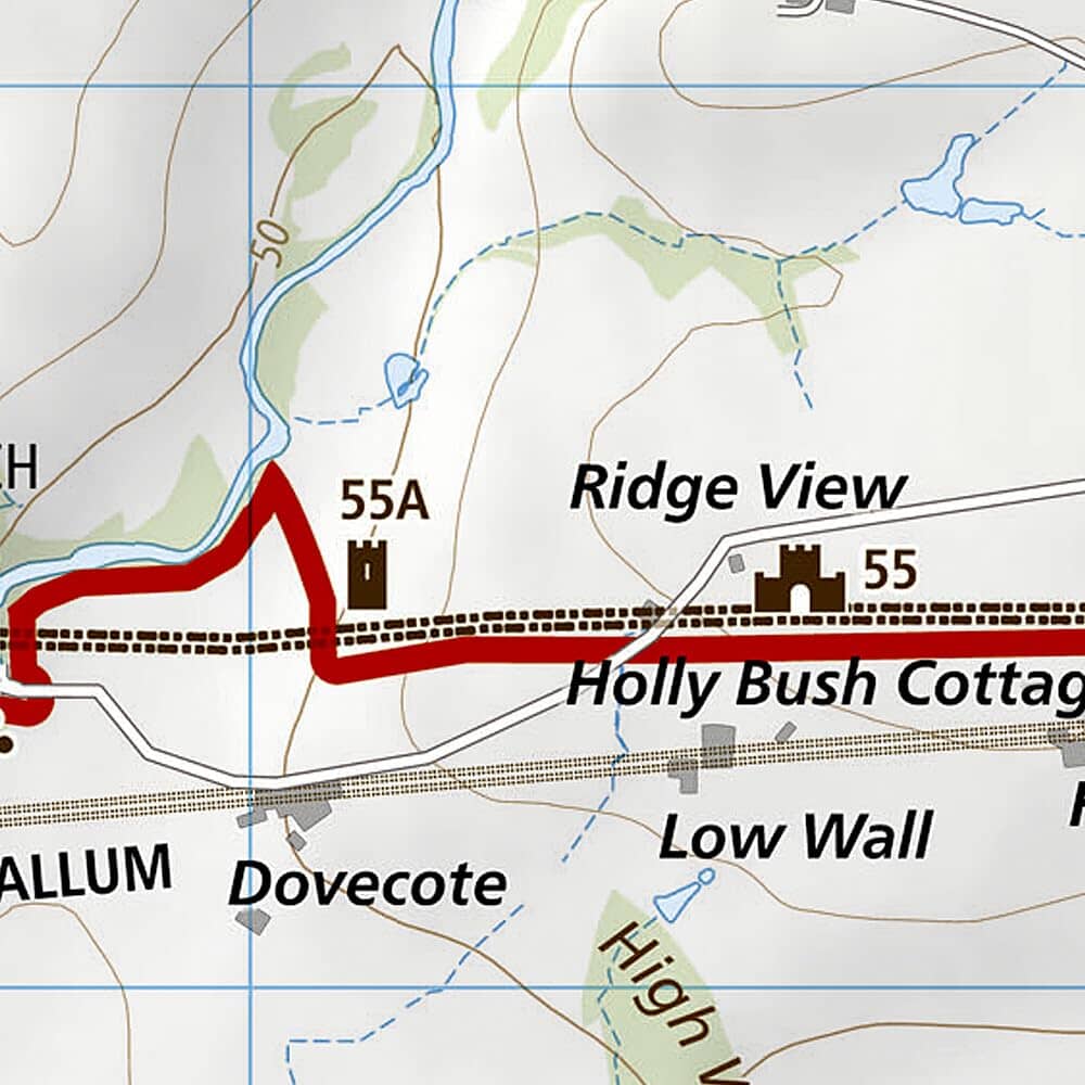 Carte de randonnée - Hadrian's Wall Path | National Geographic - Great Treks carte de randonnée National Geographic