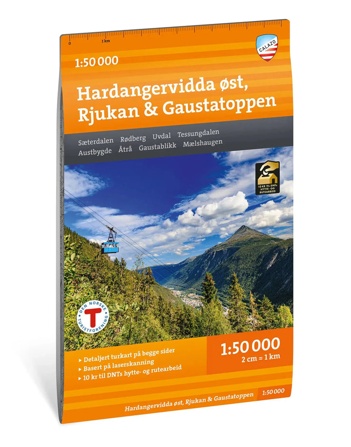 Carte de randonnée - Hardangervidda Est, Rjukan & Gaustatoppen | Calazo - 1:50 000 carte de randonnée Calazo 
