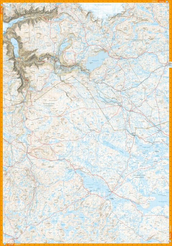 Carte de randonnée - Hardangervidda nord (Norvège) | Calazo - 1/50 000 carte de randonnée Calazo