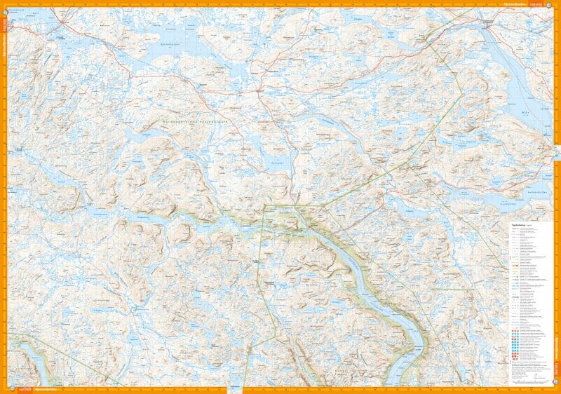 Carte de randonnée - Hardangervidda sør (Norvège) | Calazo - 1/50 000 carte de randonnée Calazo