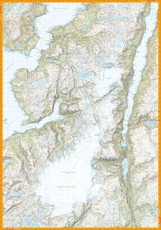 Carte de randonnée - Hardangervidda vest, Trolltunga & Folgefonna (Norvège) | Calazo - 1/50 000 carte de randonnée Calazo