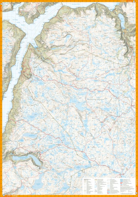 Carte de randonnée - Hardangervidda vest, Trolltunga & Folgefonna (Norvège) | Calazo - 1/50 000 carte de randonnée Calazo