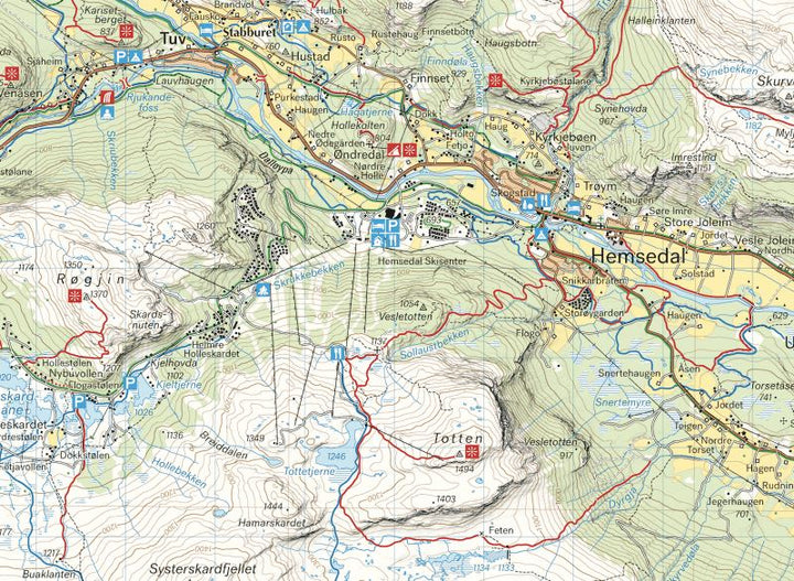 Carte de randonnée - Hemsedal, Golsjellet & Gol (Norvège) | Calazo - 1/50 000 carte pliée Calazo 