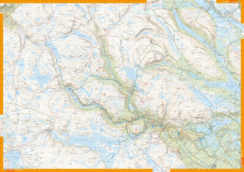 Carte de randonnée - Hemsedal, Golsjellet & Gol (Norvège) | Calazo - 1/50 000 carte de randonnée Calazo