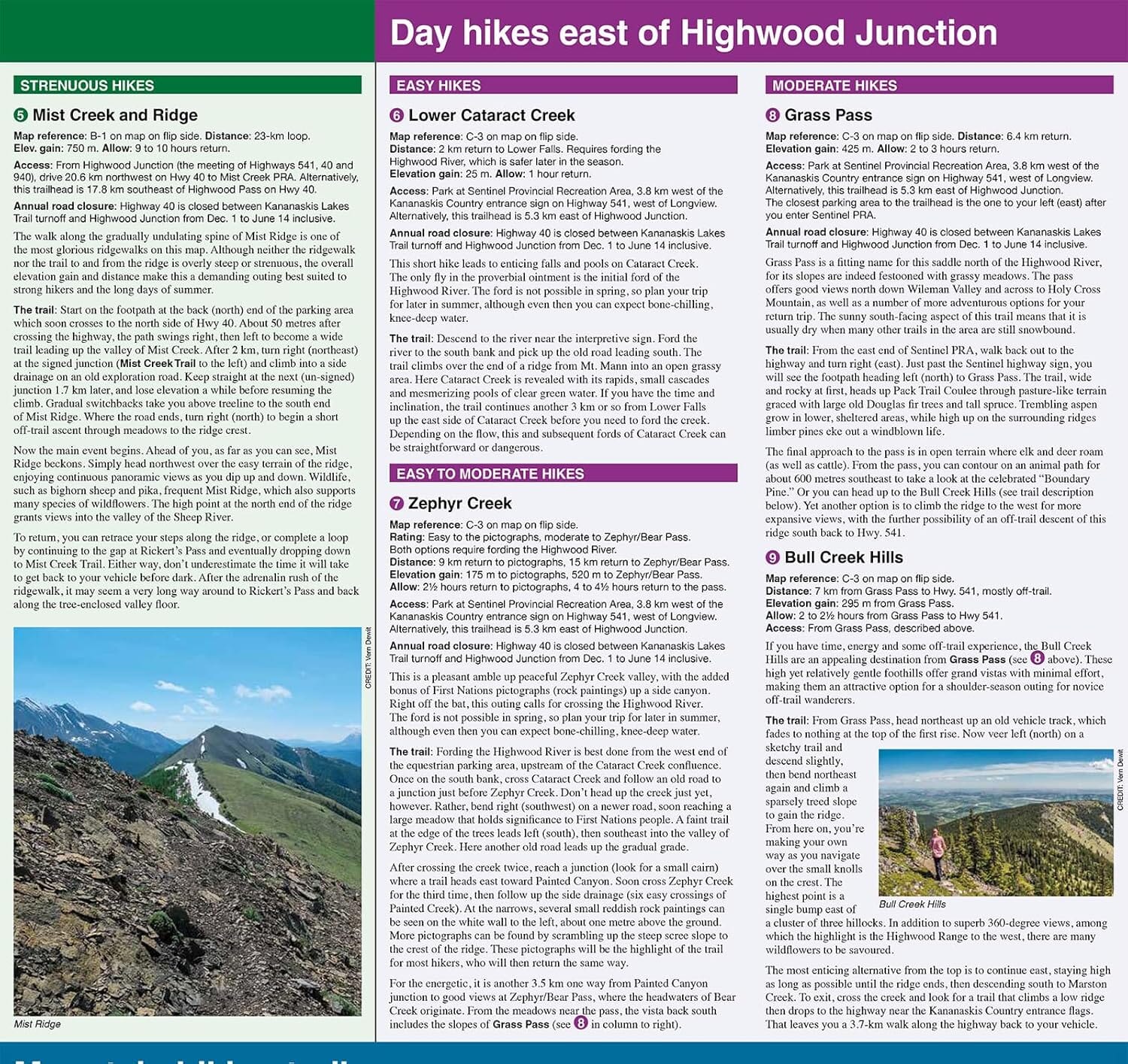Carte de randonnée - Highwood & Cataract Creek, South Kananaskis Country (Alberta, Colombie Bitannique) | Gem Trek carte de randonnée Gem Trek Publishing