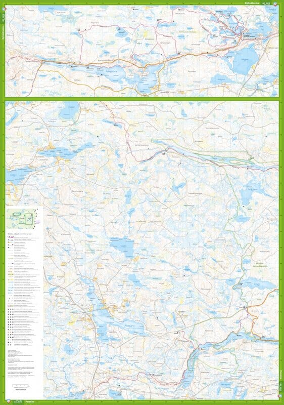 Carte de randonnée - Hossa ja Kylmäluoma + guide (Finlande) | Calazo carte de randonnée Calazo