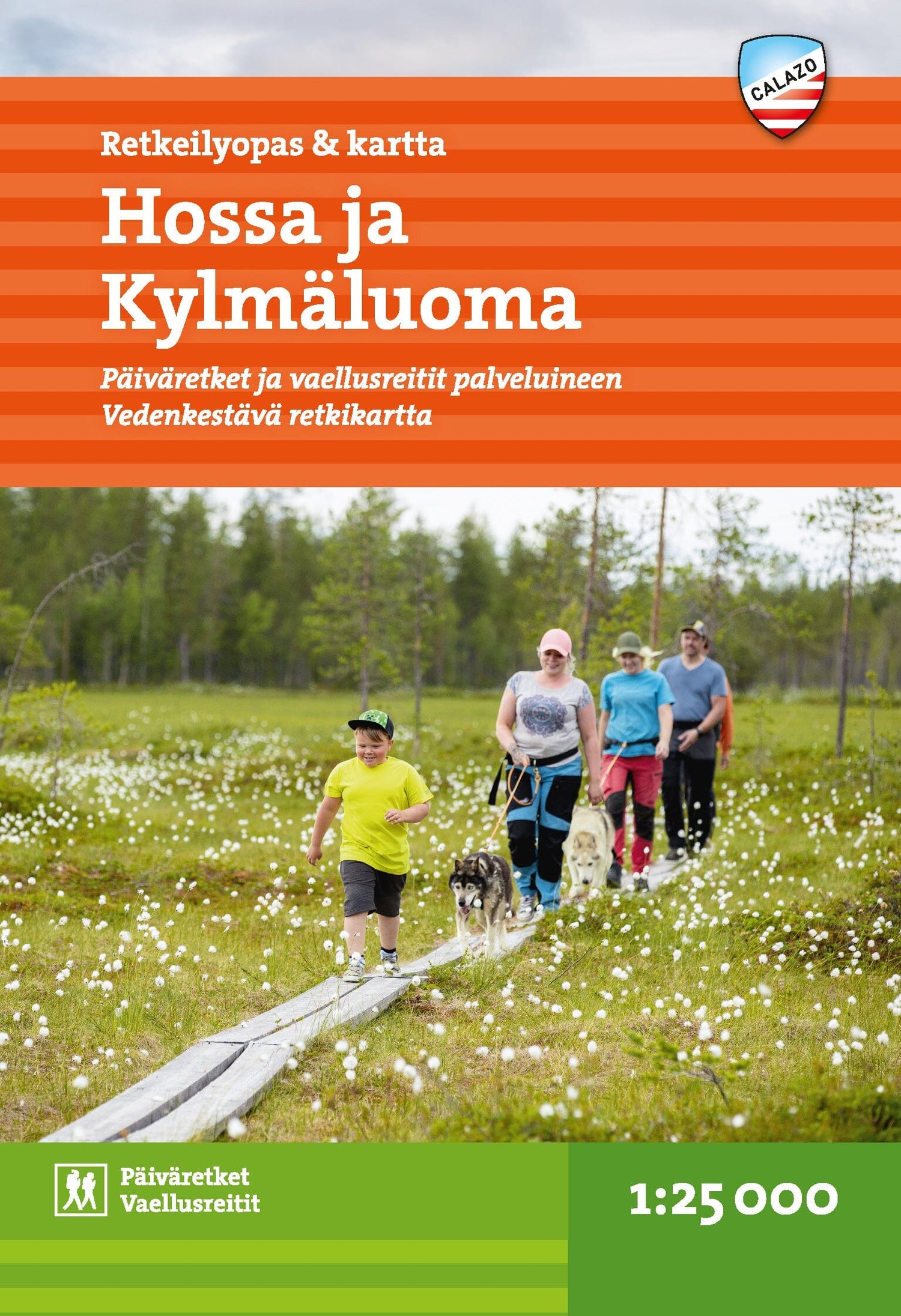 Carte de randonnée - Hossa ja Kylmäluoma + guide (Finlande) | Calazo carte de randonnée Calazo Default Title