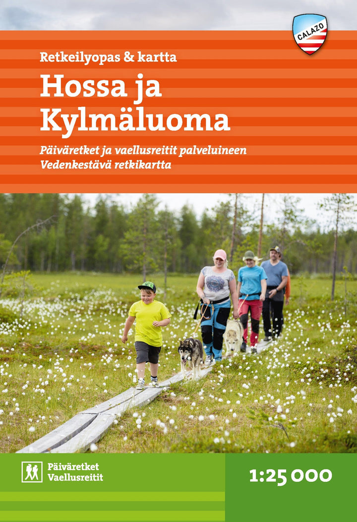 Carte de randonnée - Hossa ja Kylmäluoma + guide (Finlande) | Calazo carte pliée Calazo 