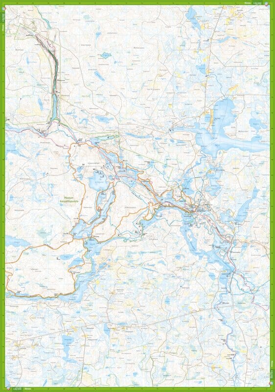 Carte de randonnée - Hossa Kylmäluoma (Finlande) | Calazo carte de randonnée Calazo