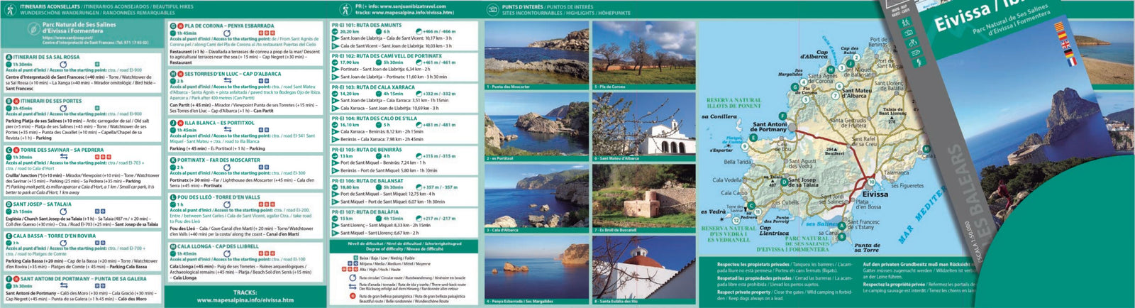 Carte de randonnée - Ibiza | Alpina carte de randonnée Editorial Alpina