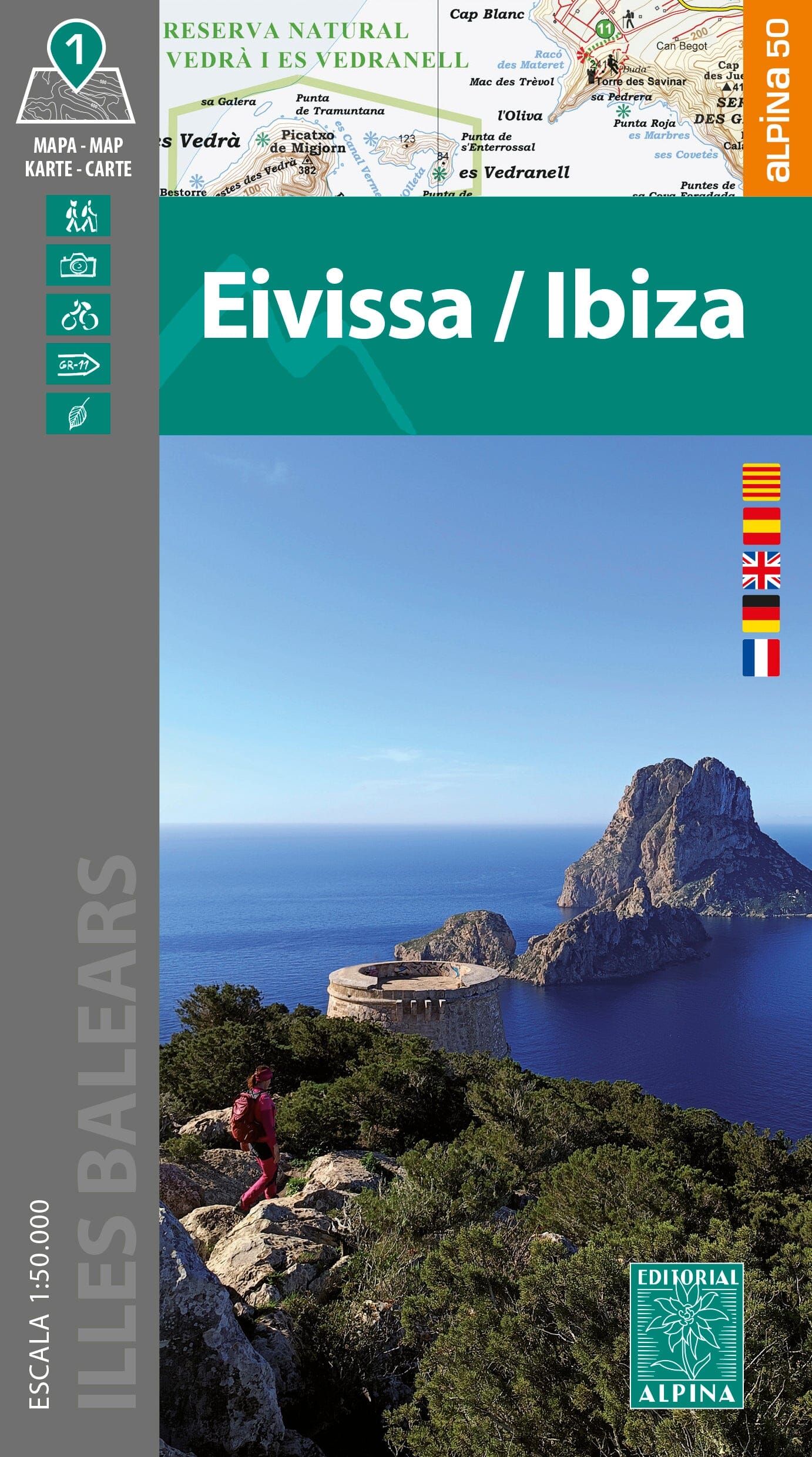 Carte de randonnée - Ibiza | Alpina carte de randonnée Editorial Alpina