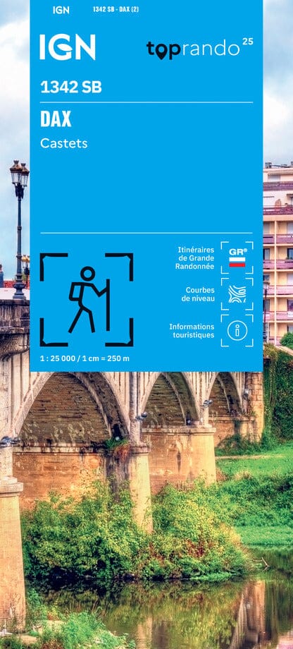 Carte de randonnée IGN Série Bleue n° 1342 - Dax, Castets carte de randonnée IGN 