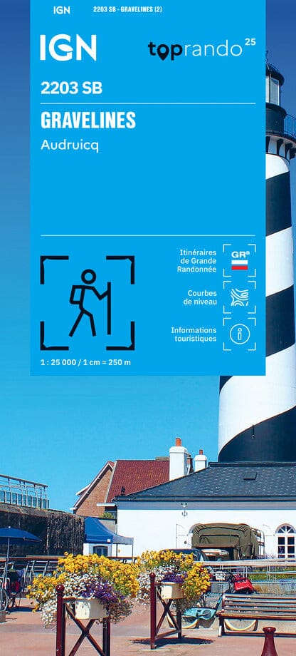Carte de randonnée IGN Série Bleue n° 2203 - Gravelines, Audruicq carte de randonnée IGN 