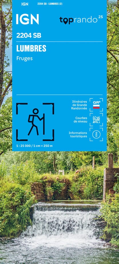 Carte de randonnée IGN Série Bleue n° 2204 - Lumbres, Fruges carte de randonnée IGN 