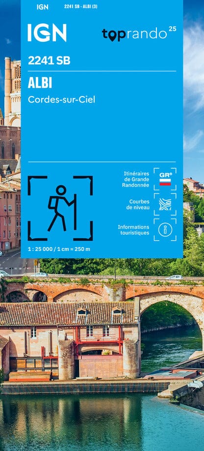 Carte de randonnée IGN Série Bleue n° 2241 - Albi, Cordes-sur-Ciel carte de randonnée IGN