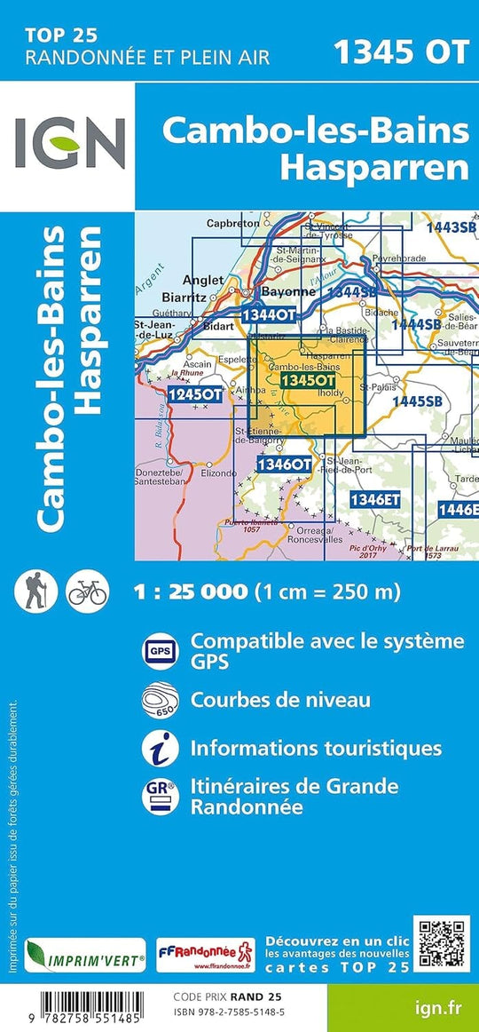 France - Cartes de randonnée IGN TOP 25 et IGN SÉRIE BLEUE – Cartovia