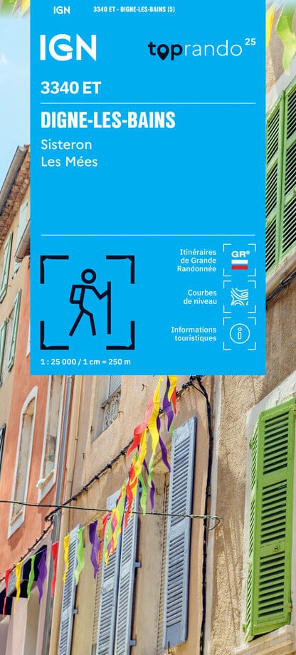 Carte de randonnée IGN TOP 25 n° 3340 ET - Digne les Bains, Sisteron & Les Mées (Alpes) carte de randonnée IGN 