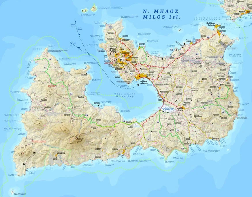 Carte de randonnée - Ile de Milos, Kimolos & Polyeghos (Grèce) | Terrain Cartography carte de randonnée Terrain Cartography 