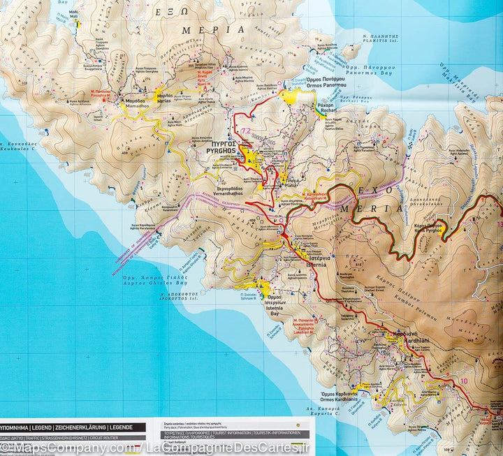 Carte de randonnée - Ile de Tinos (Grèce) | Terrain Cartography carte pliée Terrain Cartography 