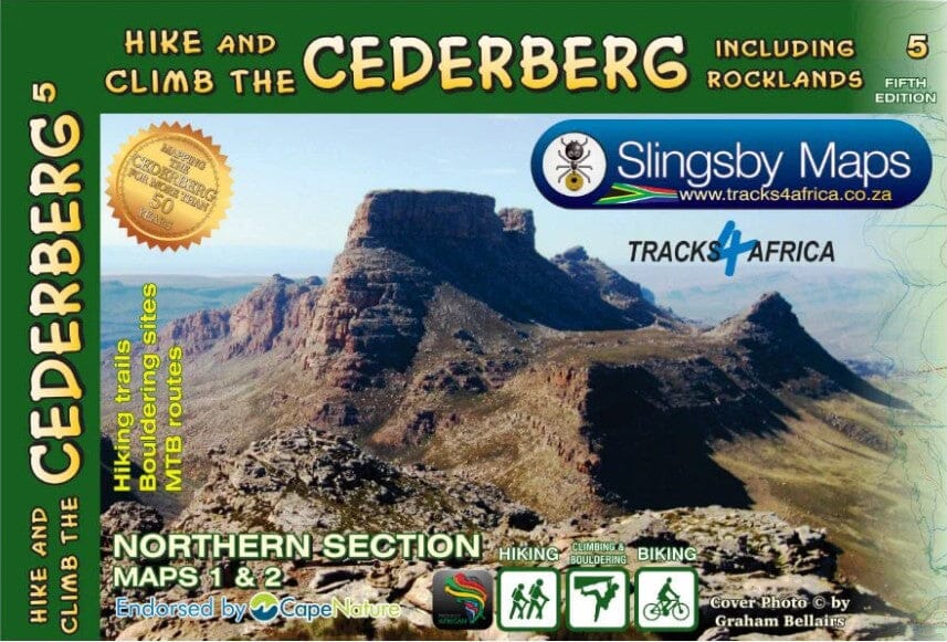 Carte de randonnée imperméable - Cederberg, lot de 2 cartes (Afrique du Sud) | Tracks4Africa carte de randonnée Tracks4Africa