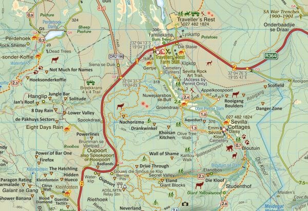 Carte de randonnée imperméable - Cederberg, lot de 2 cartes (Afrique du Sud) | Tracks4Africa carte de randonnée Tracks4Africa