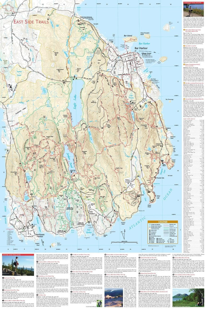 Carte de randonnée imperméable – Parc national d’Acadia (avec Schoodic et Mount Desert Island) | Map Adventures carte de randonnée Map Adventures 