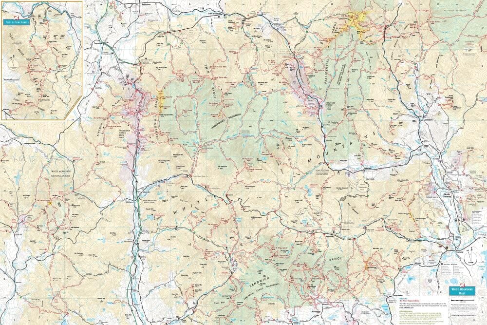 Carte de randonnée imperméable - White Mountains | Map Adventures carte de randonnée Map Adventures 