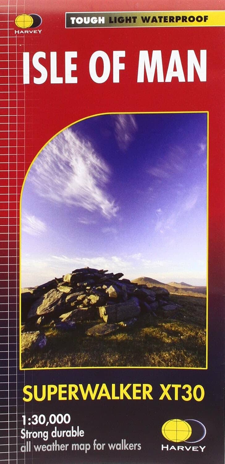 Carte de randonnée - Isle of Man XT30 | Harvey Maps - Superwalker maps carte de randonnée Harvey Maps