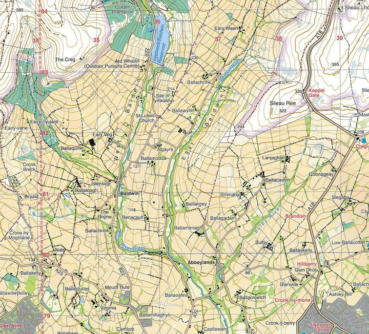 Carte de randonnée - Isle of Man XT30 | Harvey Maps - Superwalker maps carte pliée Harvey Maps 